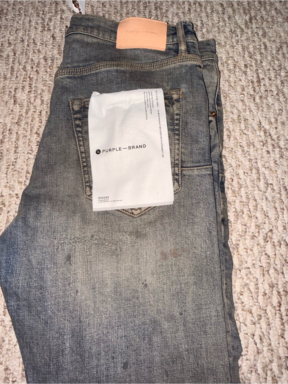 Purple Brand Slim Straight Jeans — Washed Gray